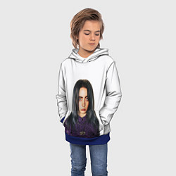 Толстовка-худи детская BILLIE EILISH, цвет: 3D-синий — фото 2