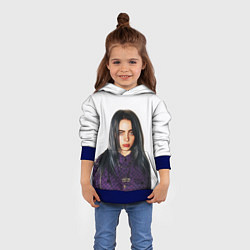 Толстовка-худи детская BILLIE EILISH, цвет: 3D-синий — фото 2