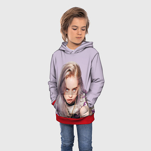 Детская толстовка BILLIE EILISH: Puprle Mood / 3D-Красный – фото 3