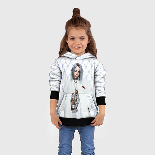 Детская толстовка BILLIE EILISH: White Fashion / 3D-Черный – фото 4