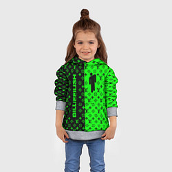 Толстовка-худи детская BILLIE EILISH x LV Green, цвет: 3D-меланж — фото 2