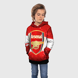 Толстовка-худи детская Arsenal, цвет: 3D-черный — фото 2