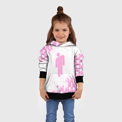 Толстовка-худи детская Billie Eilish: Pink Style, цвет: 3D-черный — фото 2