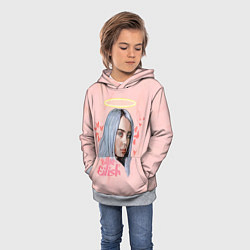 Толстовка-худи детская Billie Eilish, цвет: 3D-меланж — фото 2