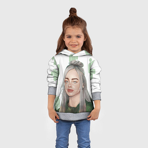 Детская толстовка Billie Eilish / 3D-Меланж – фото 4