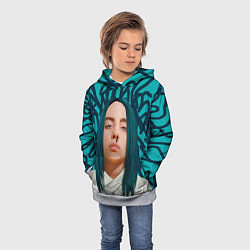 Толстовка-худи детская Billie Eilish, цвет: 3D-меланж — фото 2