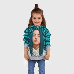 Толстовка-худи детская Billie Eilish, цвет: 3D-меланж — фото 2