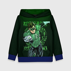 Толстовка-худи детская Green Lantern, цвет: 3D-синий
