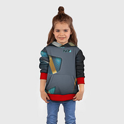 Толстовка-худи детская Mass Effect N7, цвет: 3D-красный — фото 2