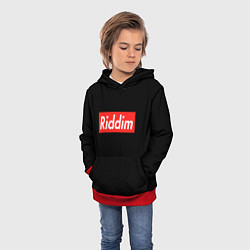 Толстовка-худи детская Riddim, цвет: 3D-красный — фото 2