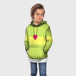Толстовка-худи детская UNDERTALE CHARA, цвет: 3D-белый — фото 2