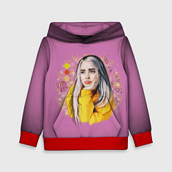 Толстовка-худи детская BILLIE EILISH, цвет: 3D-красный