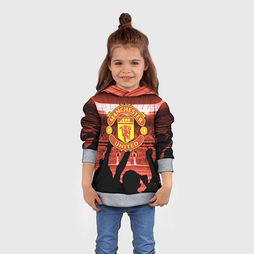 Детская толстовка Manchester United / 3D-Меланж – фото 4