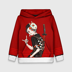 Толстовка-худи детская Demon Slayer, цвет: 3D-белый