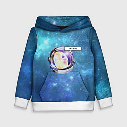 Толстовка-худи детская Space Parrot, цвет: 3D-белый