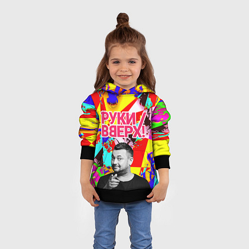 Детская толстовка Руки Вверх / 3D-Черный – фото 4