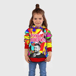 Толстовка-худи детская Руки Вверх, цвет: 3D-красный — фото 2