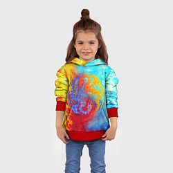 Толстовка-худи детская Битва огней x Драконы, цвет: 3D-красный — фото 2