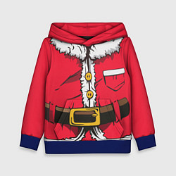 Толстовка-худи детская Санта, цвет: 3D-синий