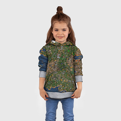 Детская толстовка Карта в Heroes 3 / 3D-Меланж – фото 4