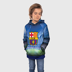 Толстовка-худи детская FC Barcelona, цвет: 3D-синий — фото 2