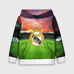 Толстовка-худи детская FC Real Madrid, цвет: 3D-белый