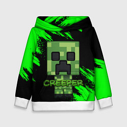 Толстовка-худи детская MINECRAFT CREEPER, цвет: 3D-белый