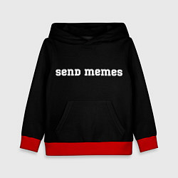 Толстовка-худи детская Send Memes, цвет: 3D-красный