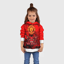 Толстовка-худи детская Manchester United, цвет: 3D-белый — фото 2
