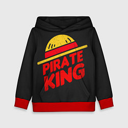 Толстовка-худи детская One Piece Pirate King, цвет: 3D-красный