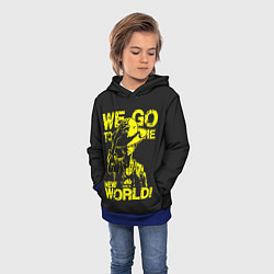 Толстовка-худи детская One Piece We Go World, цвет: 3D-синий — фото 2