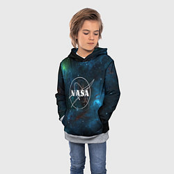Толстовка-худи детская NASA, цвет: 3D-меланж — фото 2