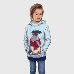 Толстовка-худи детская Мой сосед Тоторо, цвет: 3D-синий — фото 2