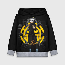 Толстовка-худи детская One Piece, цвет: 3D-меланж