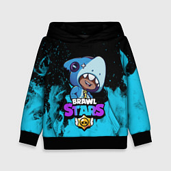 Толстовка-худи детская Brawl Stars LEON SHARK, цвет: 3D-черный