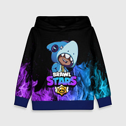 Толстовка-худи детская Brawl Stars LEON SHARK, цвет: 3D-синий
