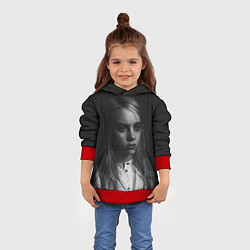 Толстовка-худи детская BILLIE EILISH, цвет: 3D-красный — фото 2