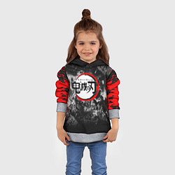 Толстовка-худи детская KIMETSU NO YAIBA, цвет: 3D-меланж — фото 2