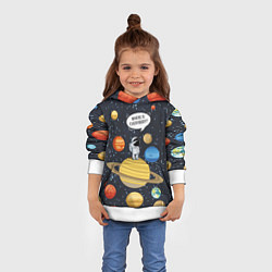 Толстовка-худи детская Where is Everybody?, цвет: 3D-белый — фото 2