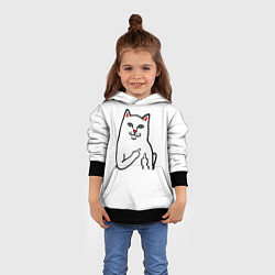 Толстовка-худи детская Meme Cat, цвет: 3D-черный — фото 2