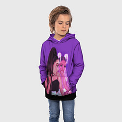 Толстовка-худи детская Ariana Grande Ариана Гранде, цвет: 3D-черный — фото 2