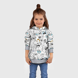Толстовка-худи детская МЕМЫ, цвет: 3D-меланж — фото 2
