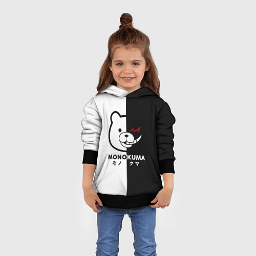 Детская толстовка Monokuma / 3D-Черный – фото 4