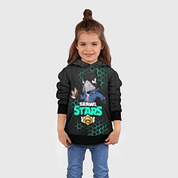 Толстовка-худи детская BRAWL STARS CROW, цвет: 3D-черный — фото 2