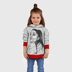 Толстовка-худи детская Ariana Grande Ариана Гранде, цвет: 3D-красный — фото 2