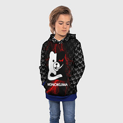 Толстовка-худи детская MONOKUMA, цвет: 3D-синий — фото 2