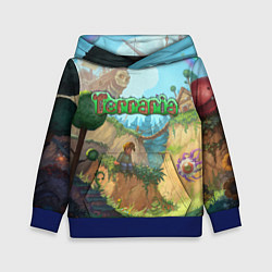 Толстовка-худи детская Terraria, цвет: 3D-синий