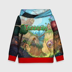 Толстовка-худи детская Terraria, цвет: 3D-красный
