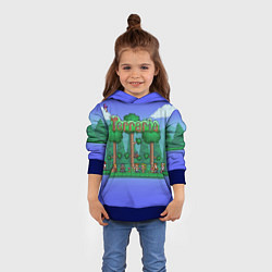 Толстовка-худи детская Terraria, цвет: 3D-синий — фото 2