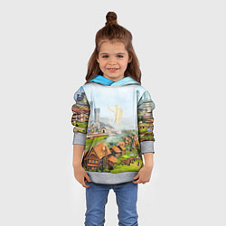 Толстовка-худи детская ГЕРОИ МЕЧА И МАГИИ, цвет: 3D-меланж — фото 2